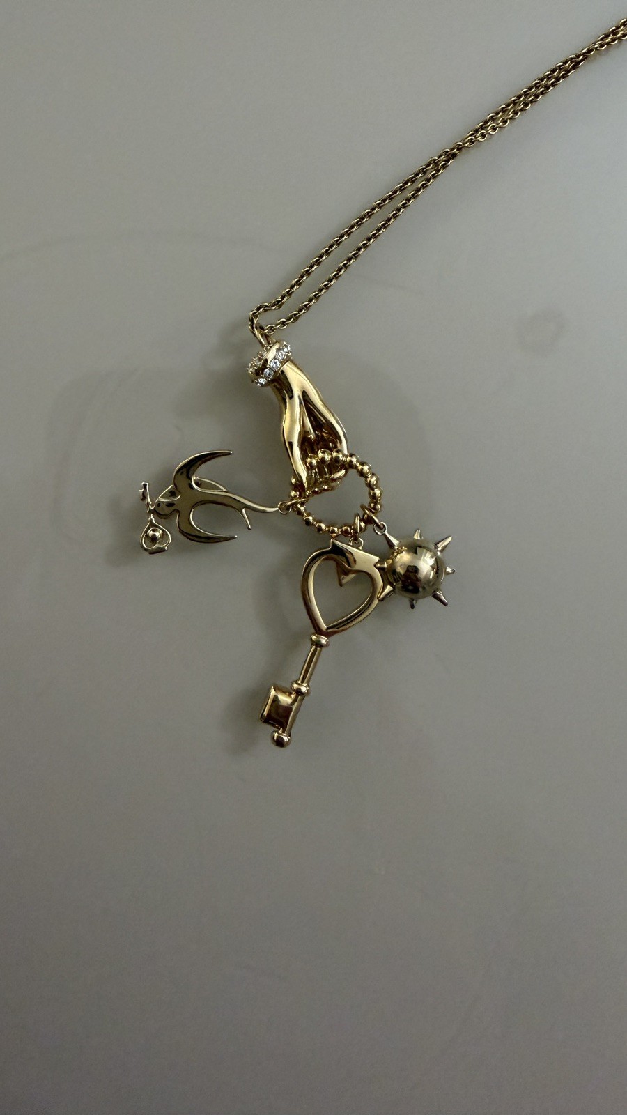 Swarovski Tarot Magic Necklace Charm Hand Motif Crystal