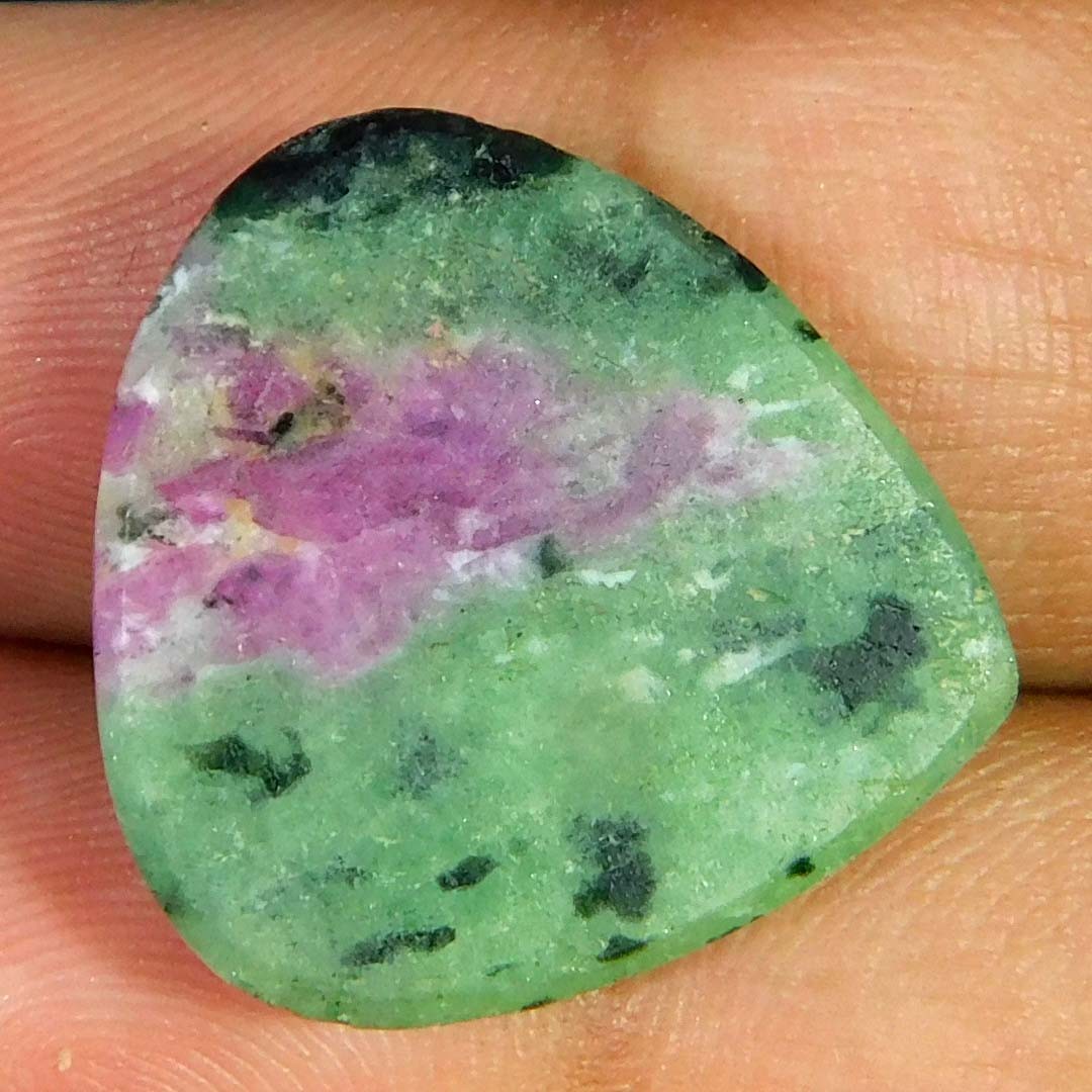20.50Cts. Natural Rare Ruby in Zoisite Pear Cabochon Reiki Healing Gemstone