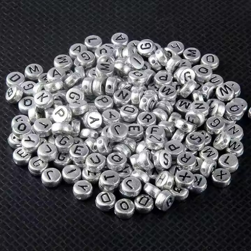 800pcs Silver Gold Bronze Letter Beads – A–Z Alphabet Beads for Jewelry Making &