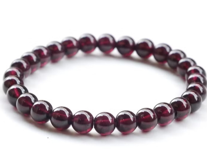 2025HOT!! 5mm Garnet Gemstone Beads Healthy Reiki Women Bracelet Birthstone Gift