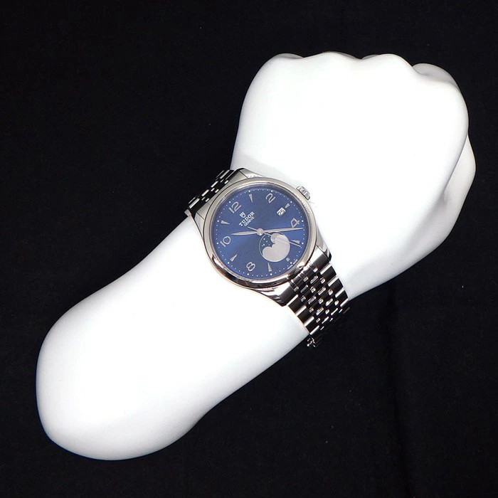 TUDOR WATCH 1926 LUNA M91560-0002 DATE MOON PHASE SUNRAY BLUE AUTOMATIC SS MEN’S