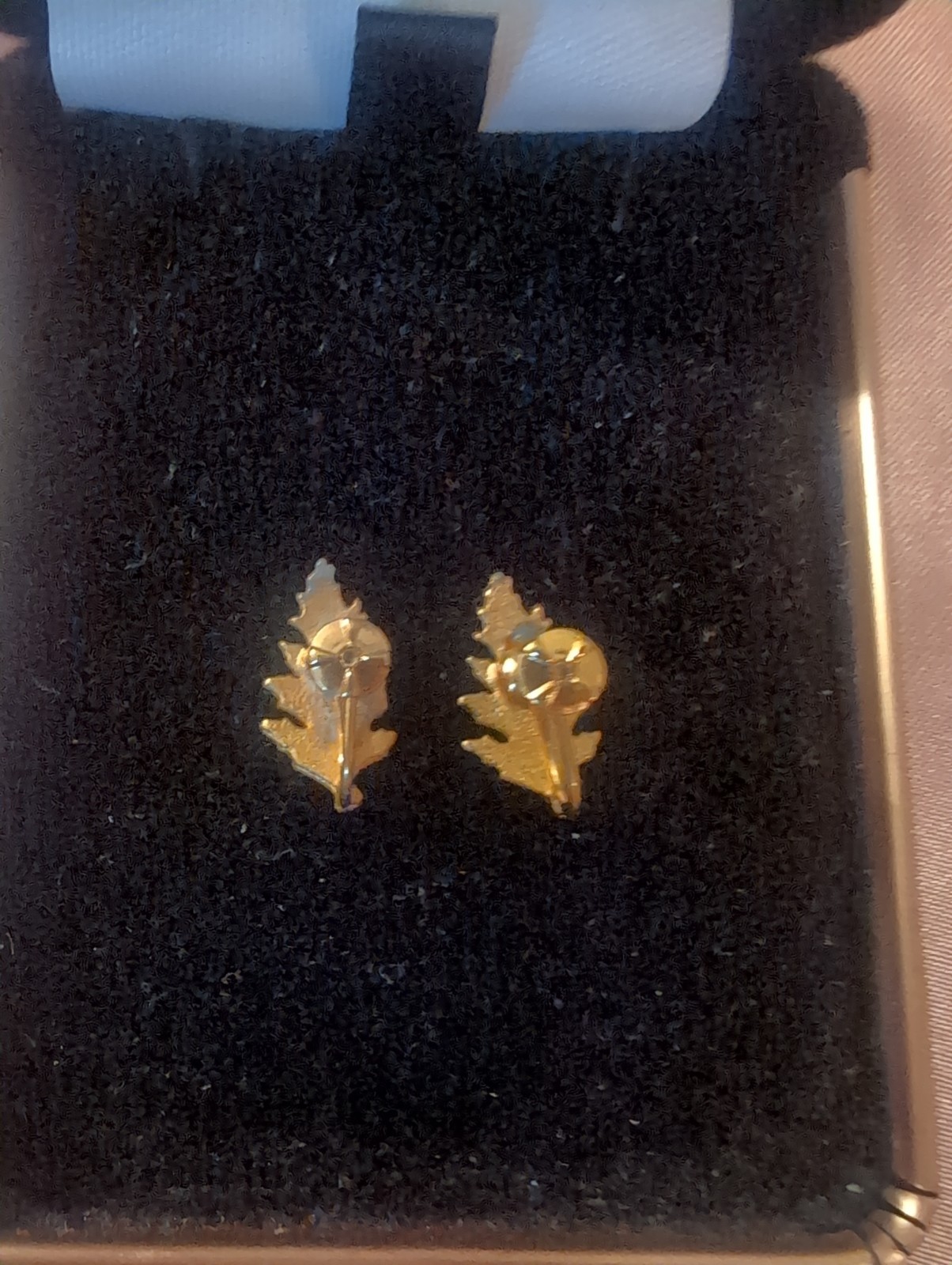 Vintage 1/20 12K Gold Filled Leaf Screw Back Earrings, Leaves Autumn