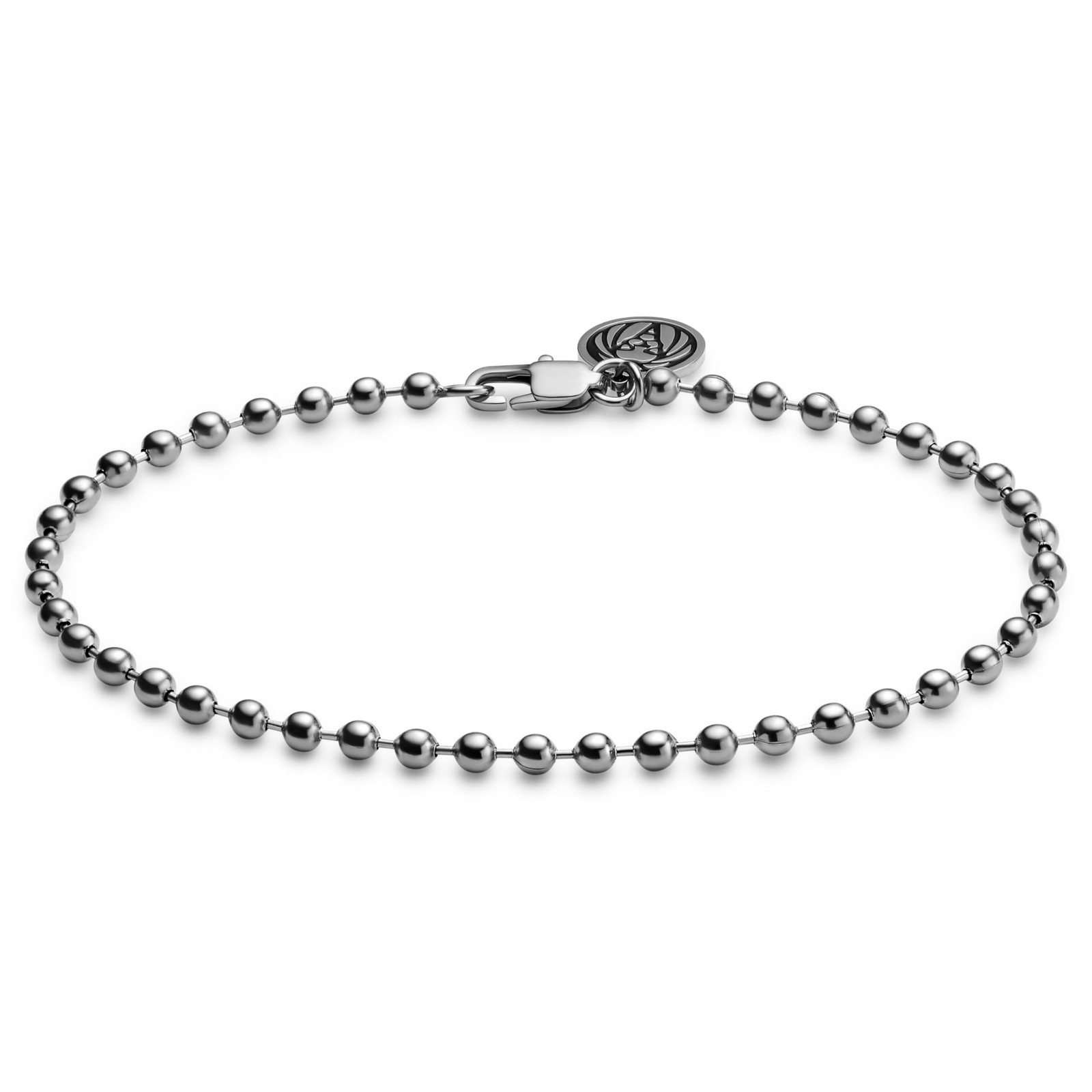 50-Pack 4-Inch Ball Chains with Connectors, 3.2mm Stainless Steel Beaded Chain f