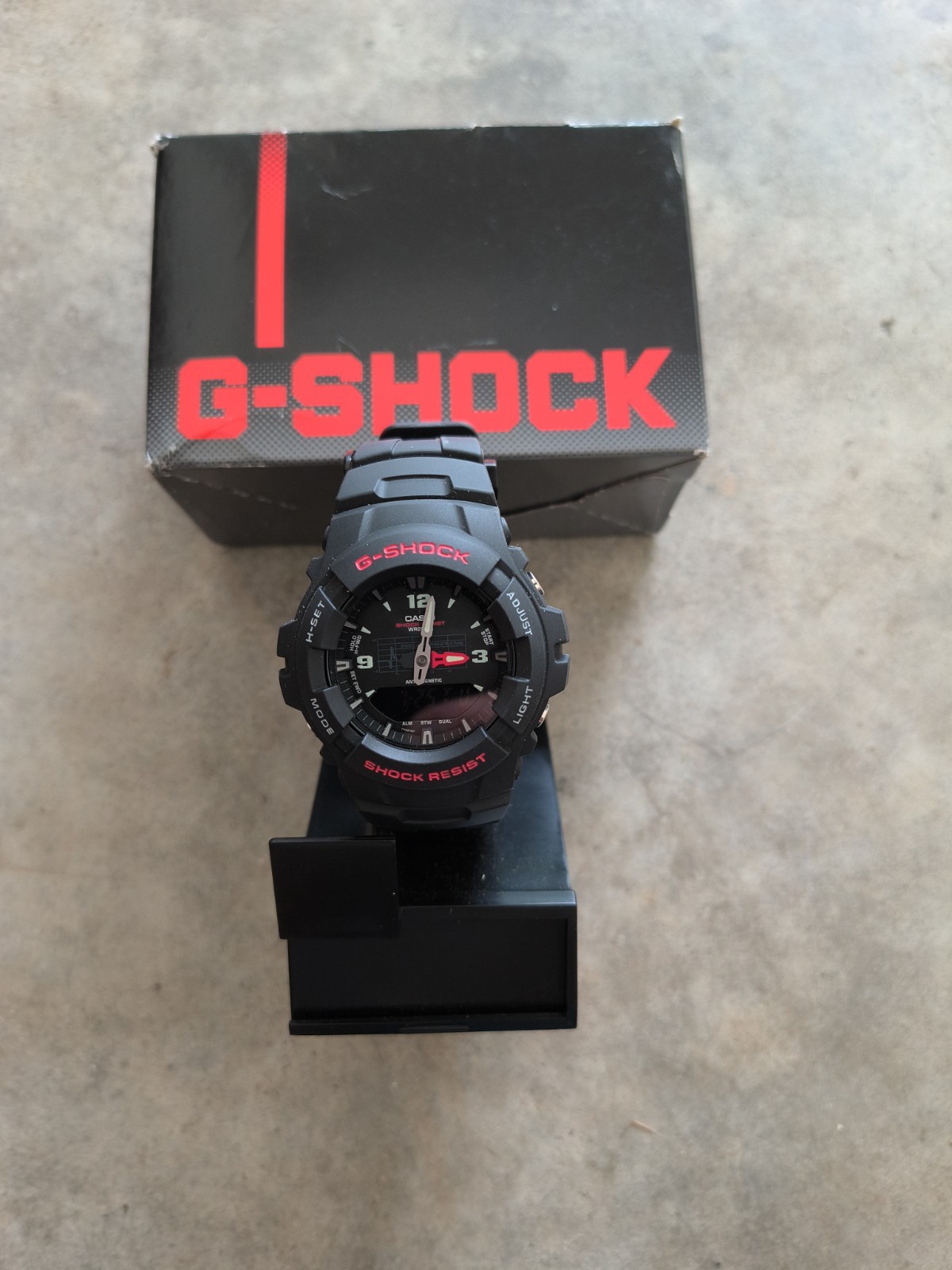 Casio G-Shock GA-100 Men’s Analog/Digital Black Resin Watch 200m Date Brand New