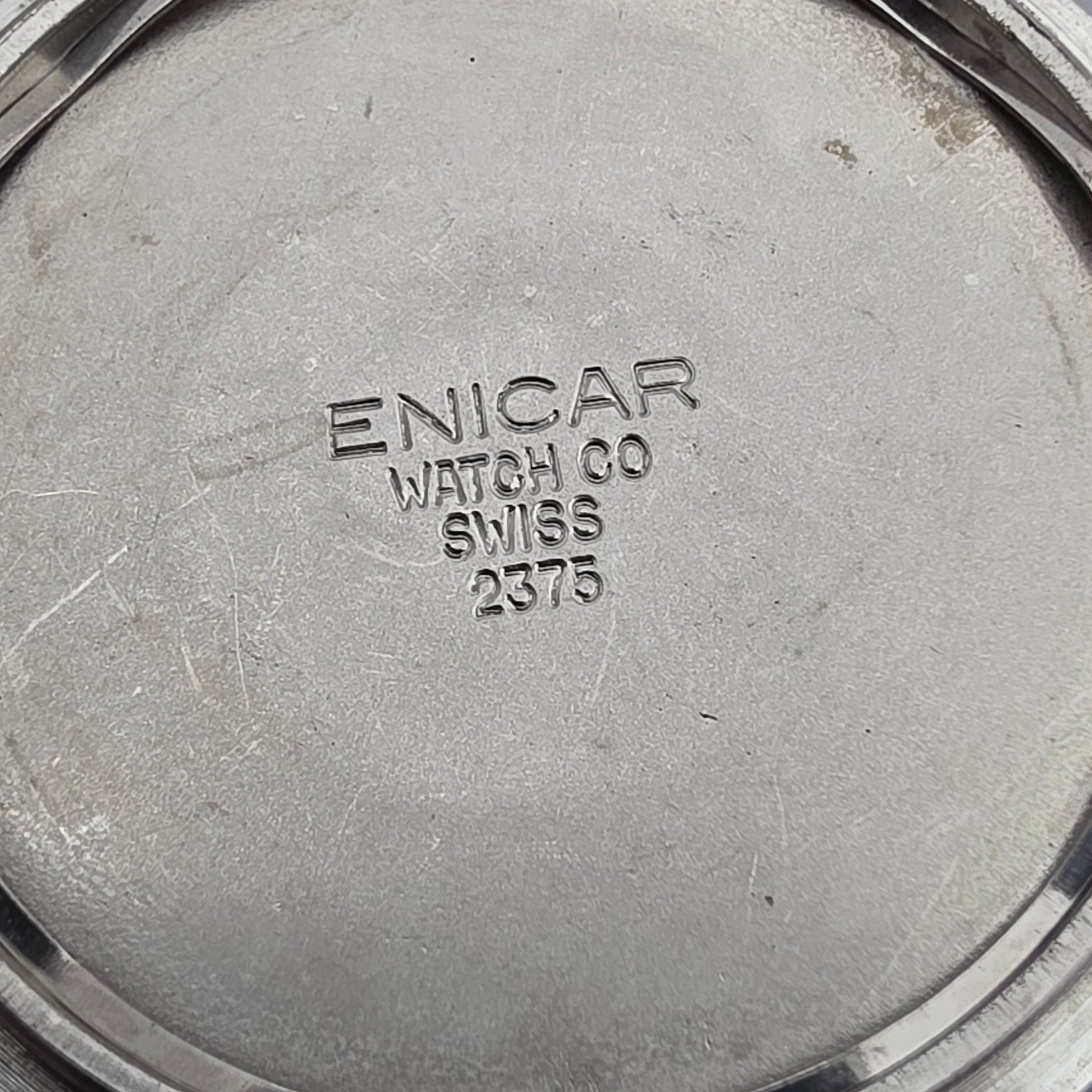 Vintage ENICAR men’s manual wind watch Rocket second hand swiss 1970s
