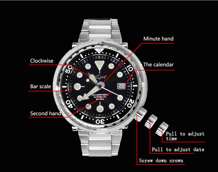 Heimdallr Sharkey Sea Shepard Tuna SBBN017 NH35A Diver 200M Automatic Watch C3