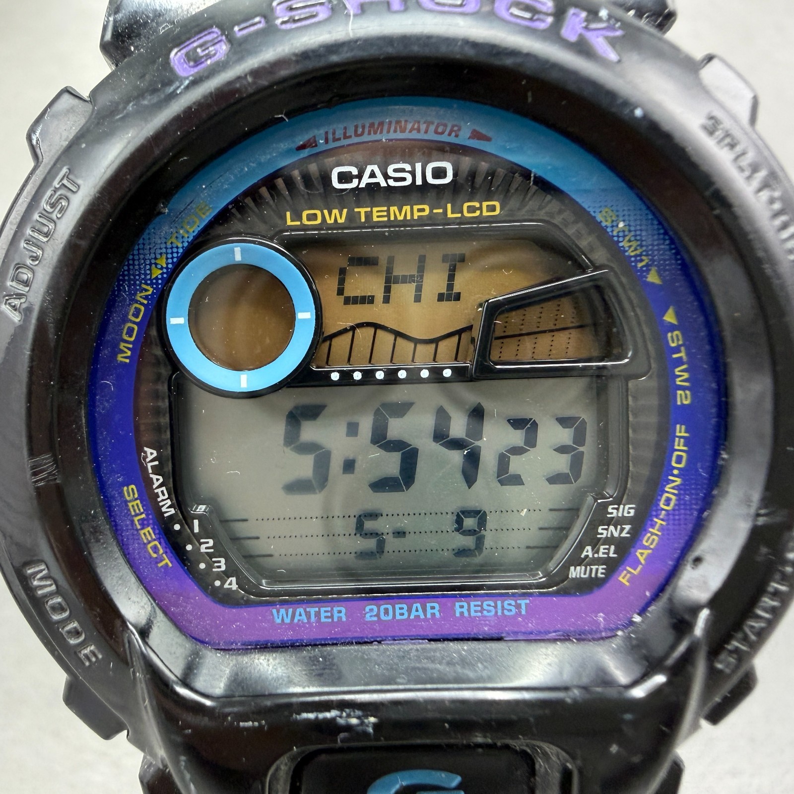 Casio G-Shock GLX-6900 Watch Men 51mm Black Purple Alarm Chrono Digital New Batt