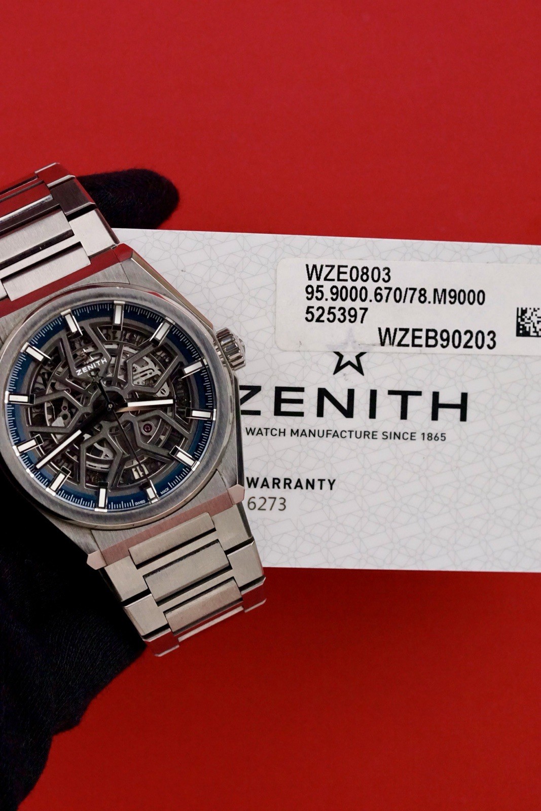 Zenith Defy Classic Titanium Skeleton 41mm W/ Papers #95.9000.670/78.M9000