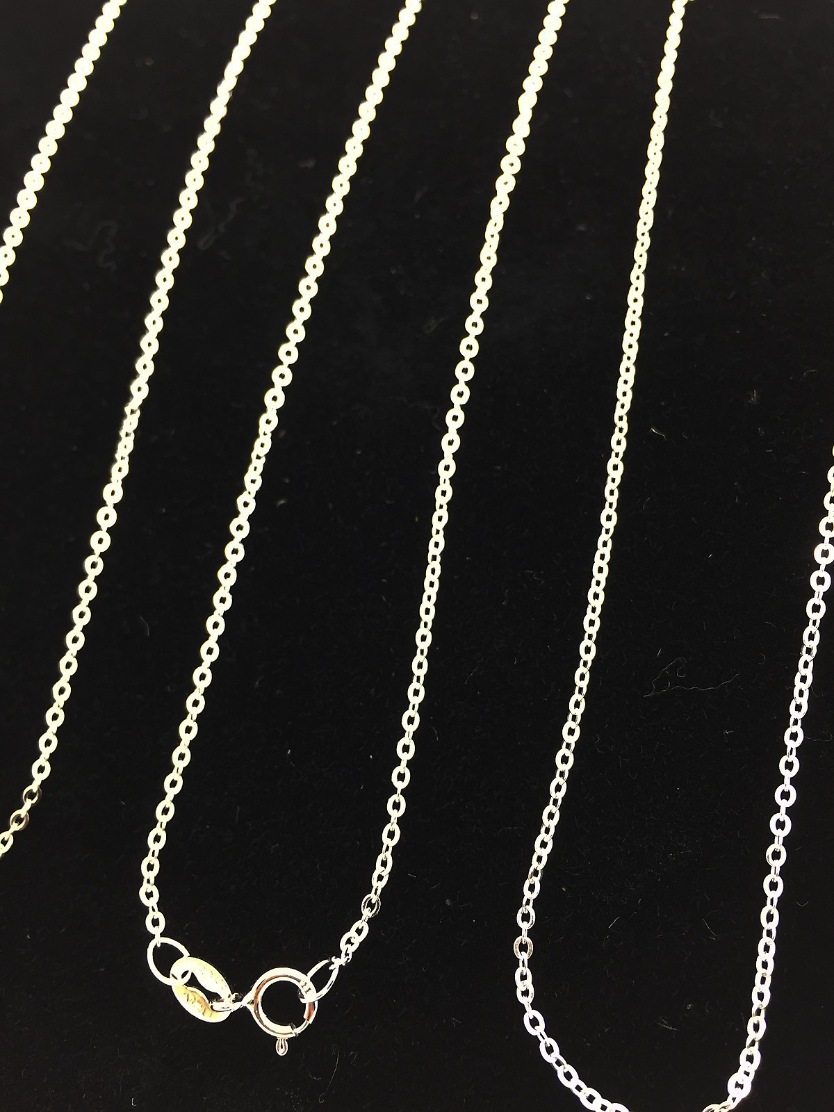 1 PC HIGH QUALITY STERLING SILVER .925 ROLO LINK NEW NECKLACE 18″ LENGTH .8mm