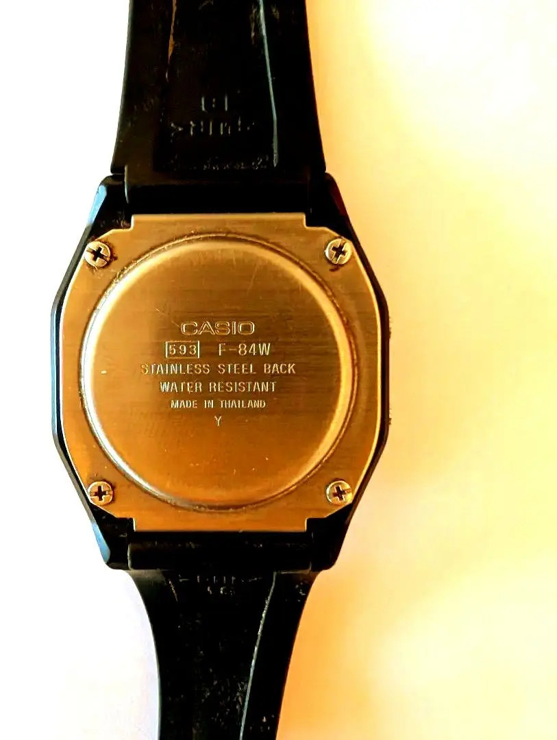 Casio F-84W-1QJH Black Light Men’s Standard Digital Wristwatch JAPAN FS