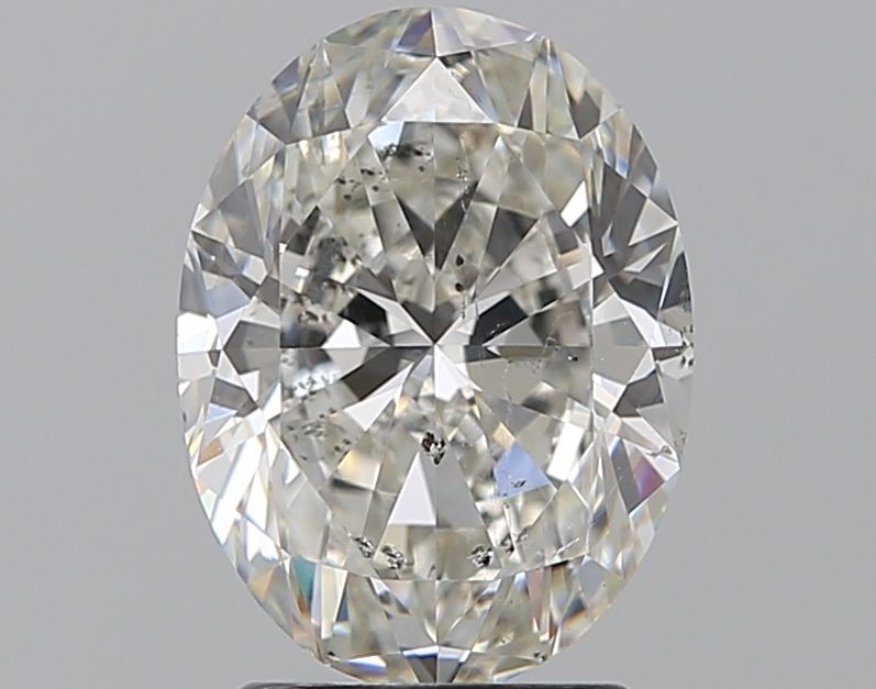 Natural Mined Diamond 2.29 Carat Cert. AGI Oval Cut Loose H color SI1 clarity
