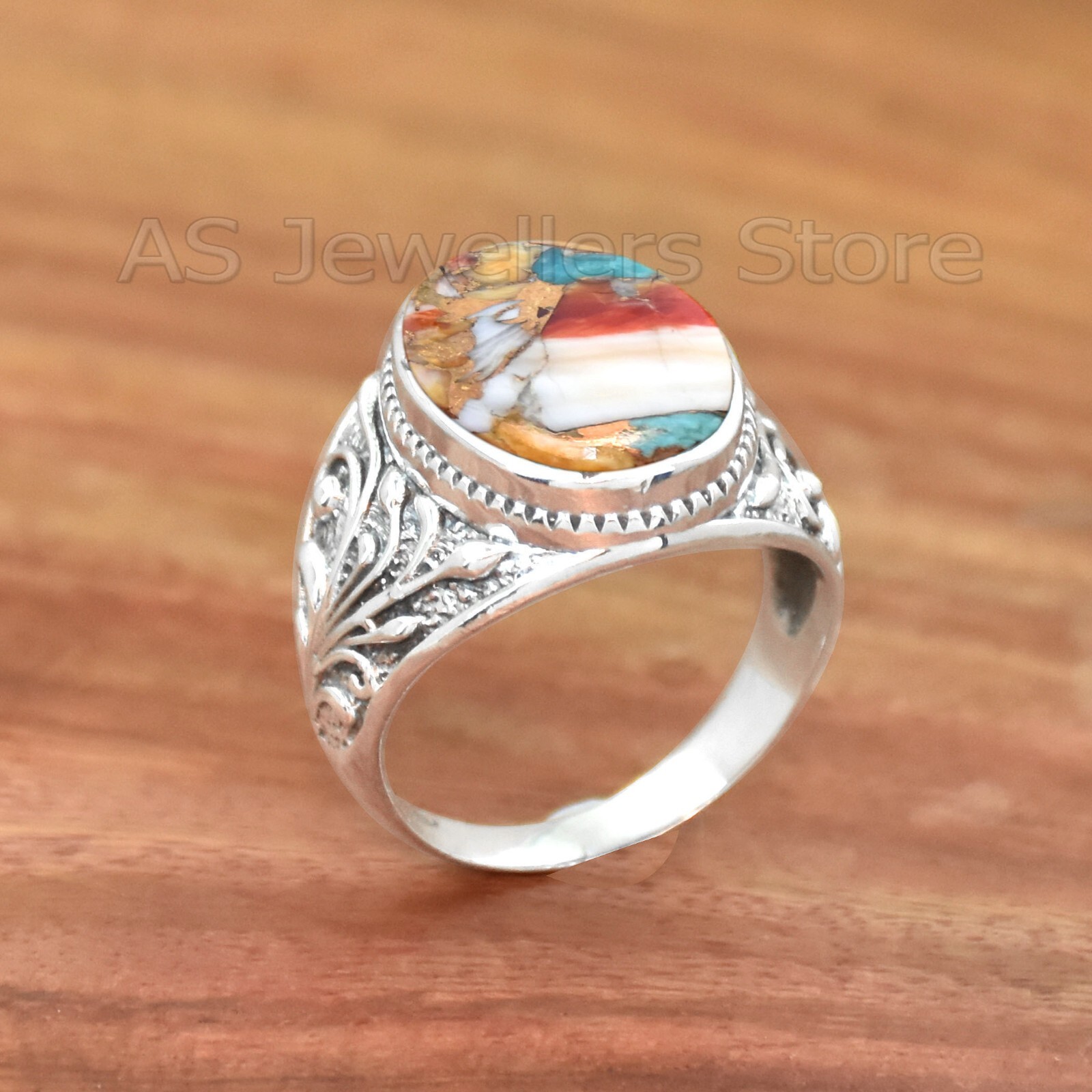 Oyster Turquoise Ring, 925 Sterling Silver Ring, Handmade Ring, Indian Jewelry