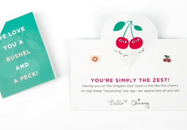 Origami OWL COTM CHARM OF THE MONTH MARCH 2019, BLOOD ORANGE & CHERRIES, NEW