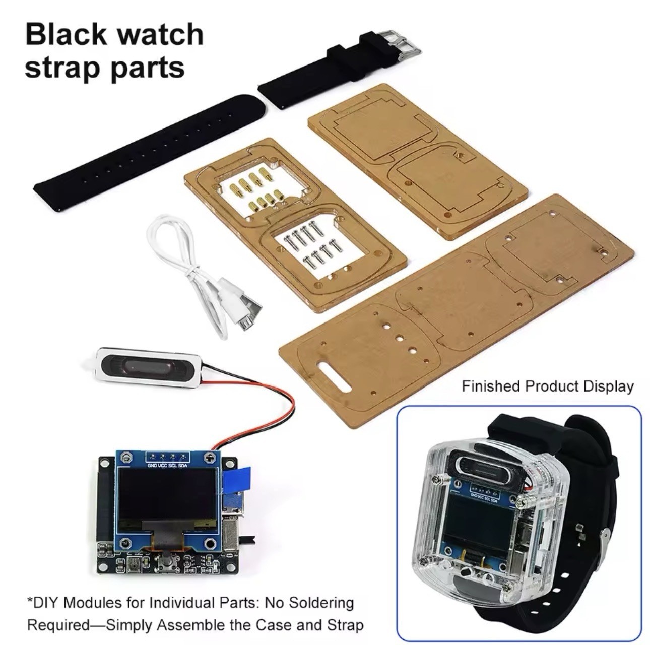 New AI Voice Build Your Own Watch Electronic kit Development Board Oled Screen