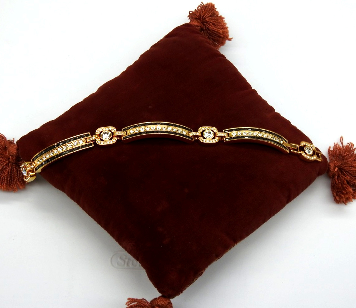 Camrose and Kross Jacqueline Kennedy Swarovski Crystal Link Bracelet New in Box