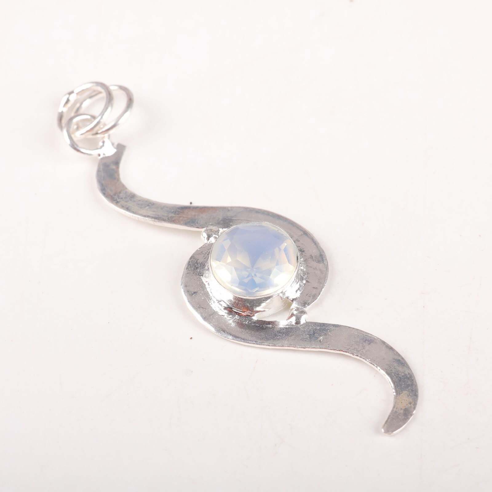 Milky Opal Gemstone Jewelry 925 Silver Handmade Pendant 2.59″ For Birthday Gifts