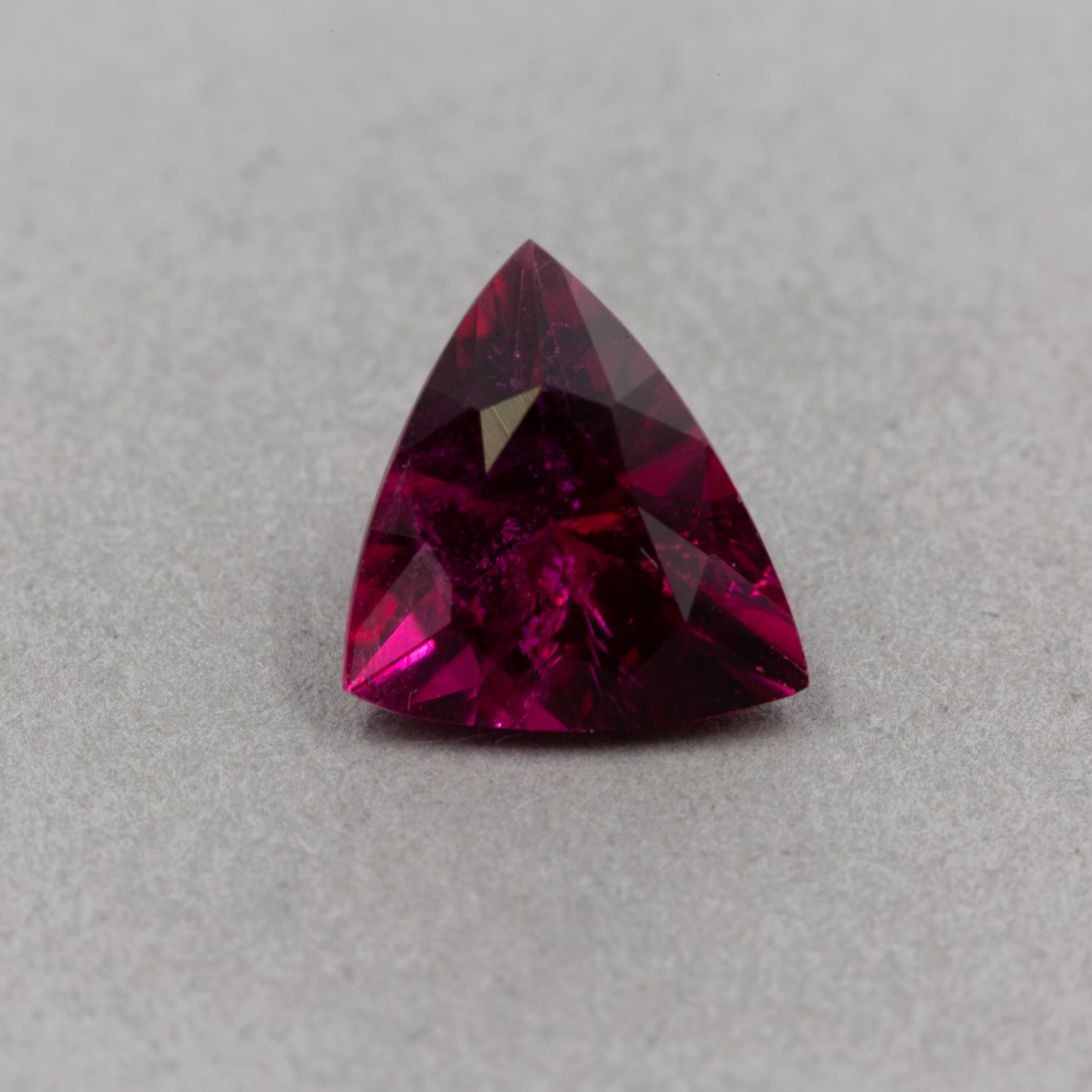 Giraux 2.96ct Red Natural Rubellite Triangular Loose Gemstone Unheated