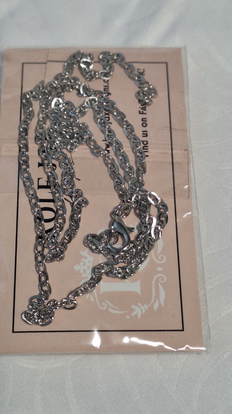 Kole Jax Designs Silver Tone Oval Rhinestone Pendant Purple Charm Cable Necklace