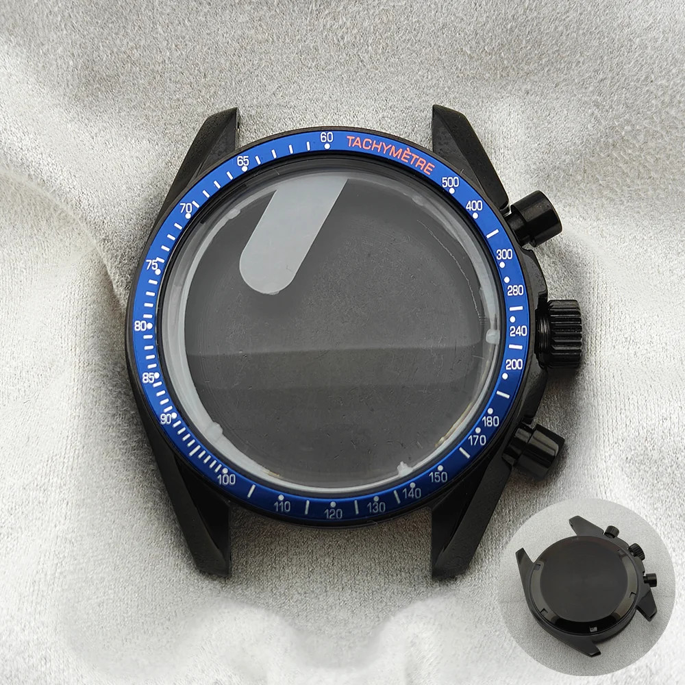 39.7mm VK63 Watch Case Metal Waterproof Moon Back Fit for 20mm Strap