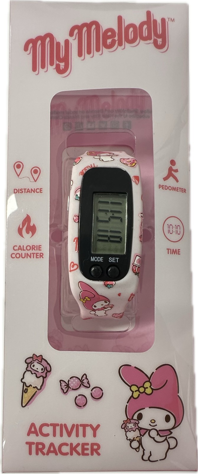 Watch – Hello Kitty – My Melody Wristwatch Digital Activity Tracker WHITE NEW