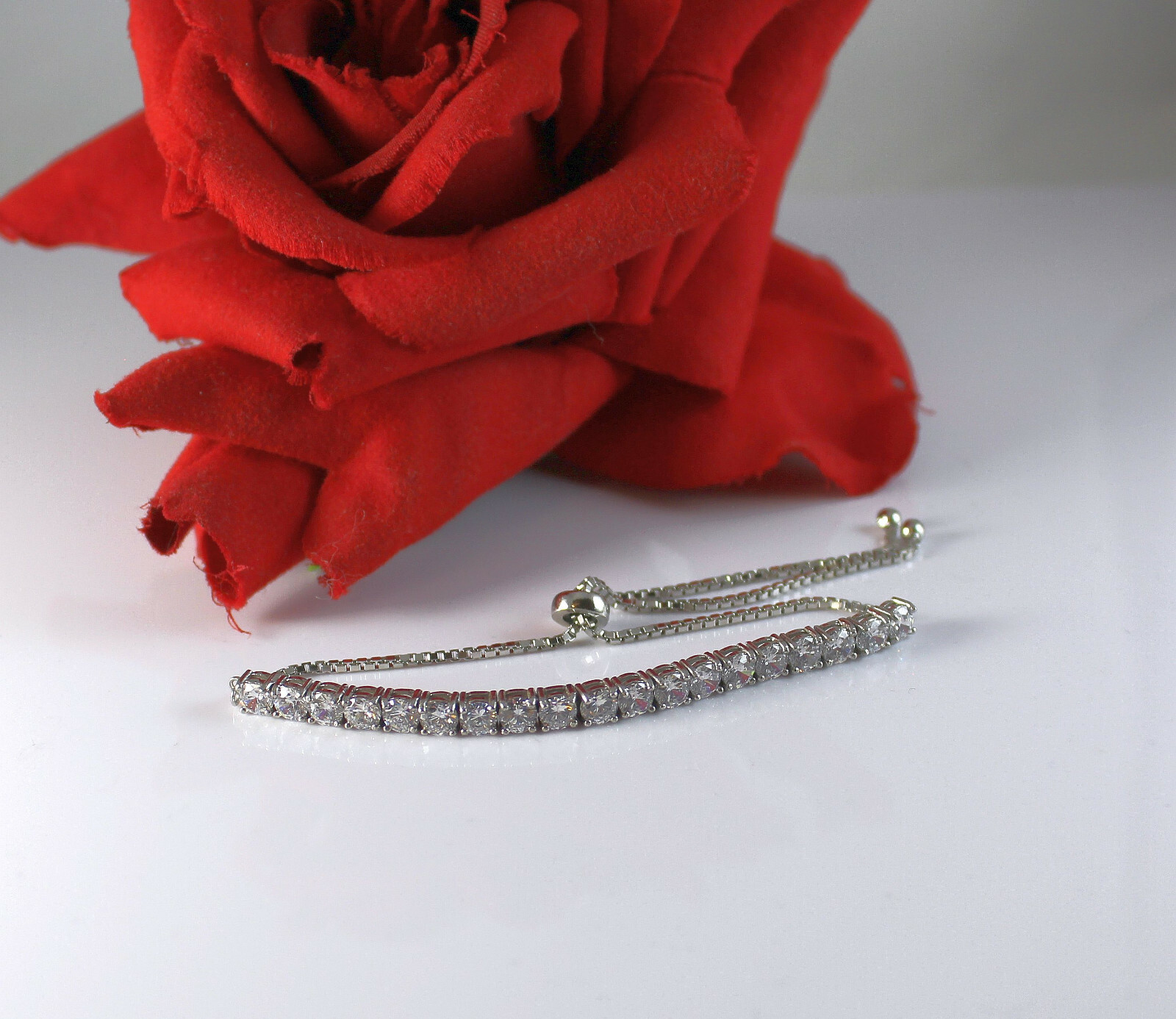 Sterling Silver FAS Sparkling Lariat Bracelet 7.36g CAT RESCUE