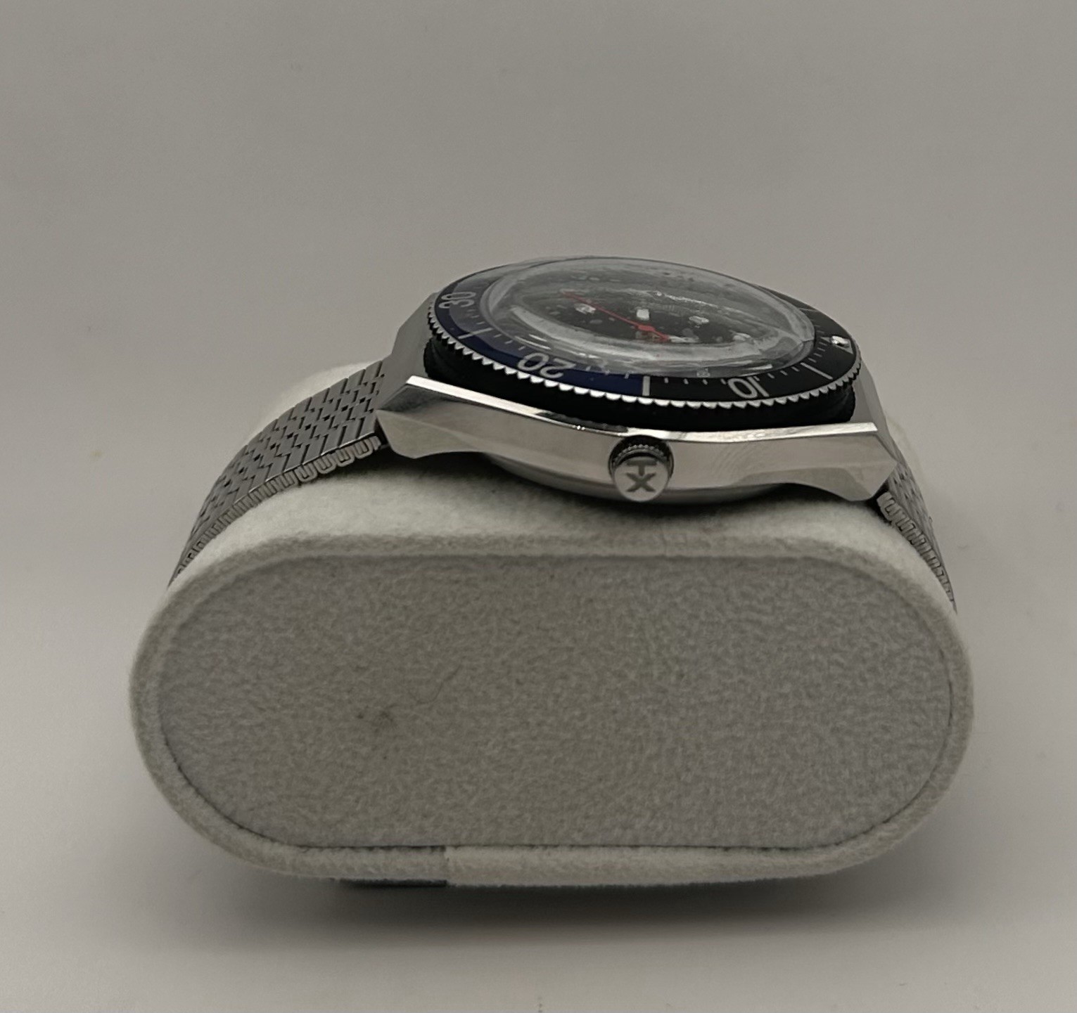 Timex M79 Men’s Batman Bezel Silver Stainless Steel Woven Automatic 40mm Watch