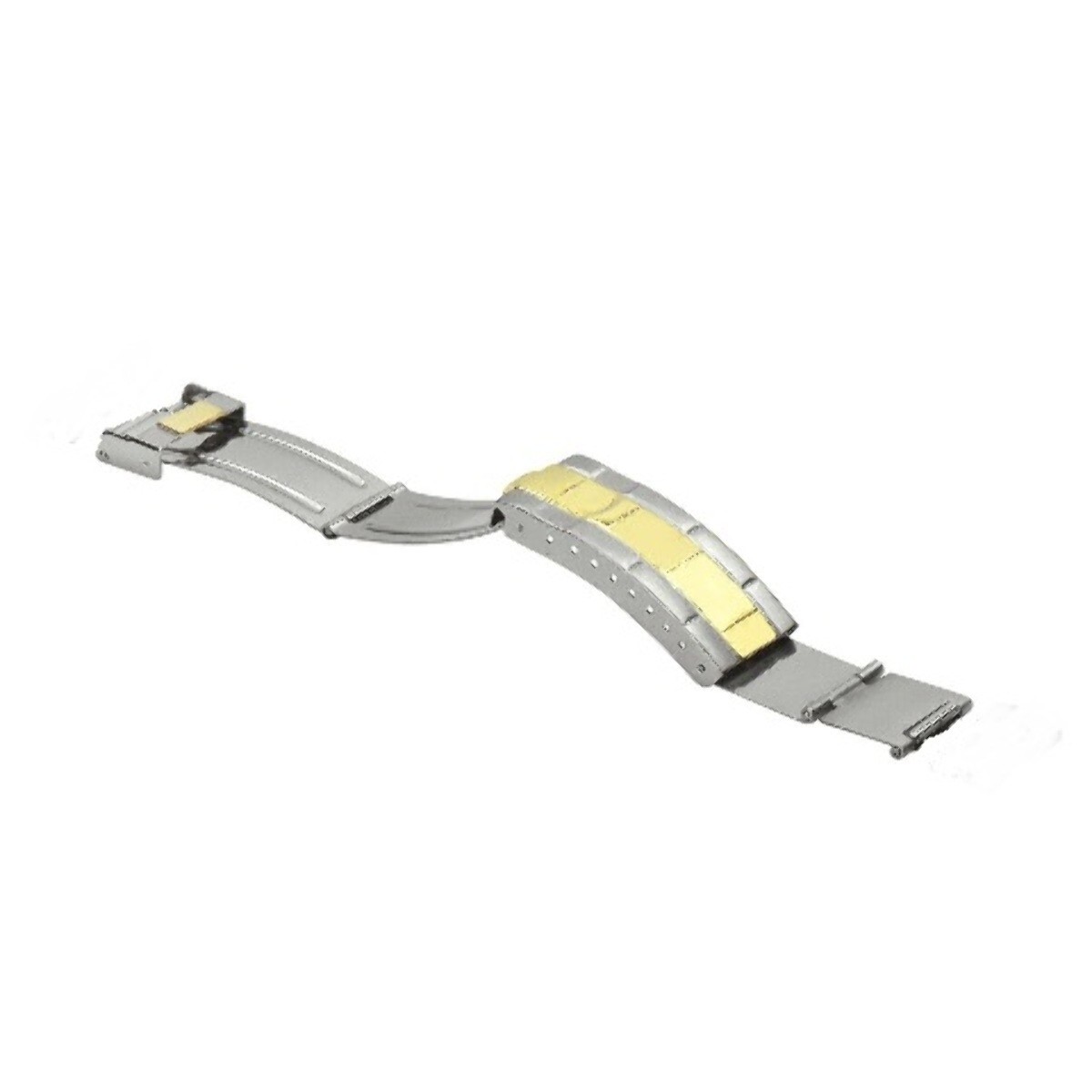 FLIP LOCK BUCKLE CLASP DIVER EXTENSION FOR ROLEX GMT OYSTER WATCH BAND TWO TONE