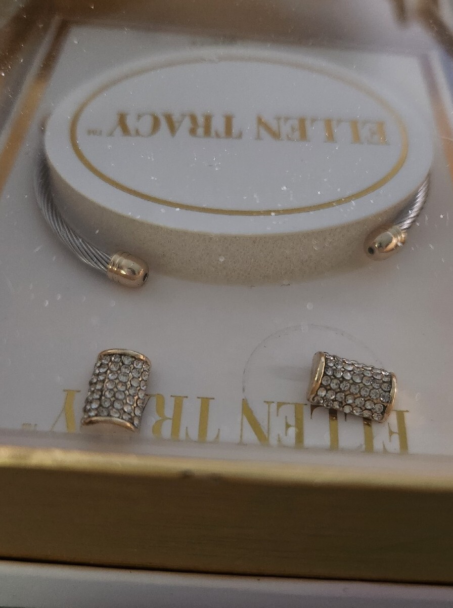 ELLEN TRACY BRACELET AND EARRINGS – NEW, Original Seal