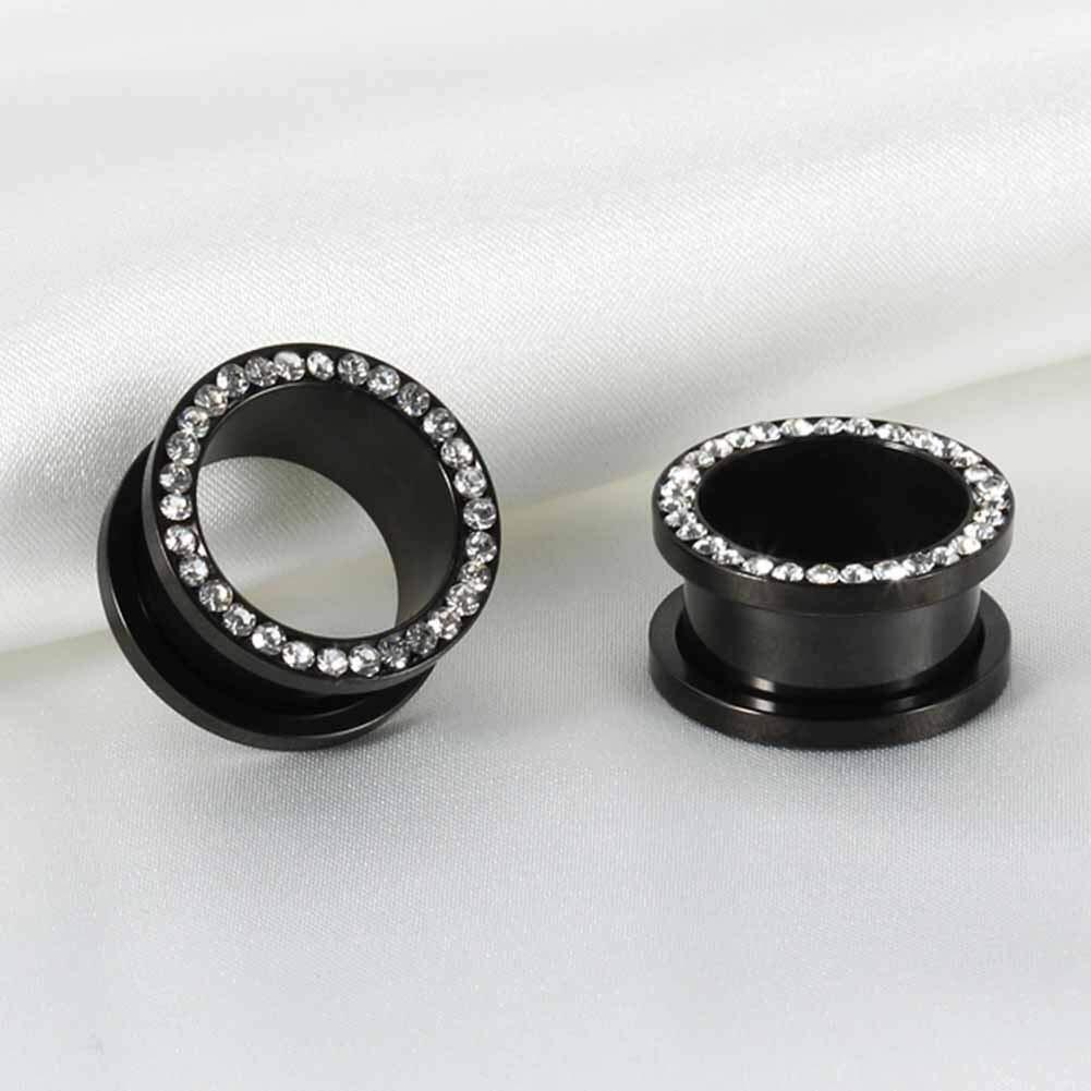 8 PCS Ear Tunnels Plugs Gauges Stainless Steel Expander Stretcher Piercings