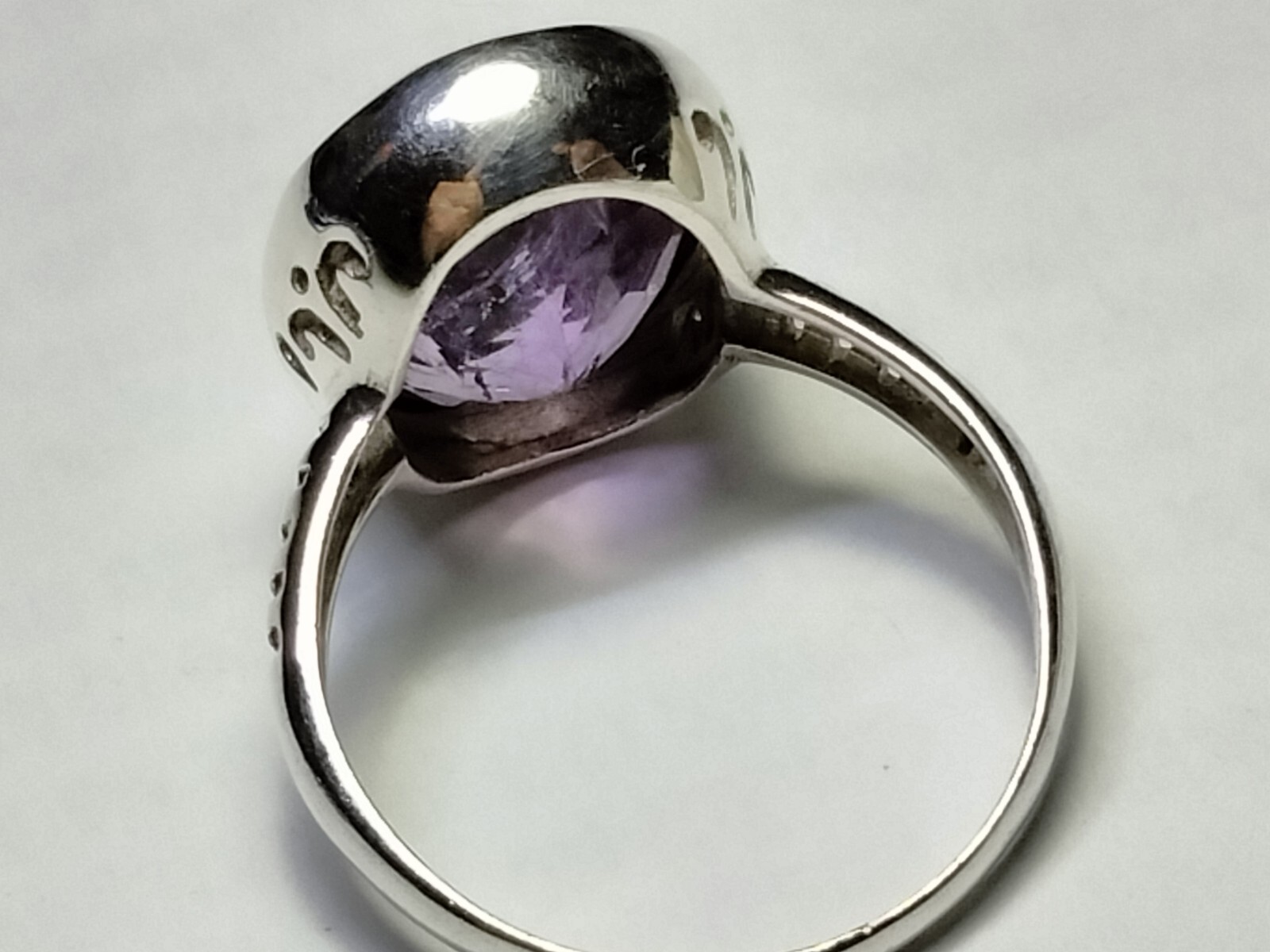 AESTHETIC NATURAL AMETHYST IN .925 STERLING SILVER RING IN SIZE 8.75-9.0