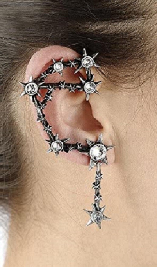 Alchemy of England Daughters of Darkness Ear Wrap Stud Fastener Earring