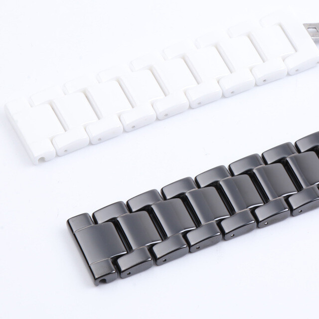 12 14 16 18 20 22mm Ceramic Steel Metal Watchband Strap Fit for Samsung + Tools