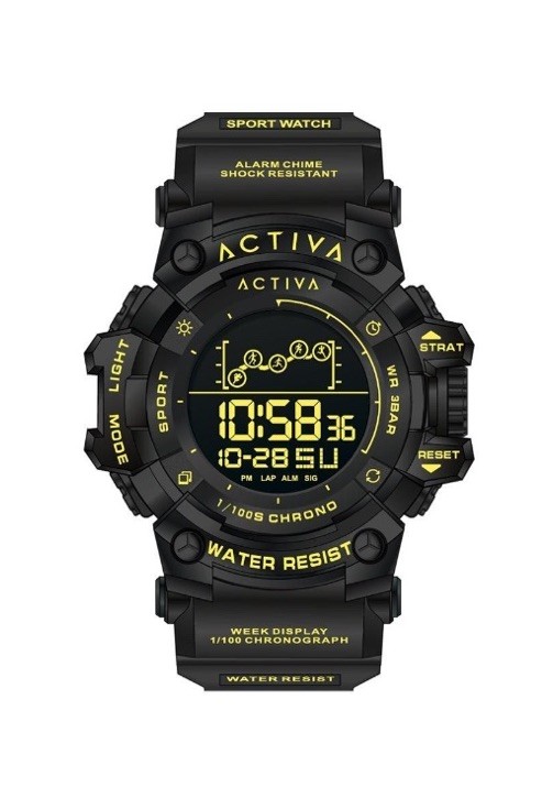 Activa Summit X Invicta Unisex Digital Watch – 50mm. Black (ACW8082-026)