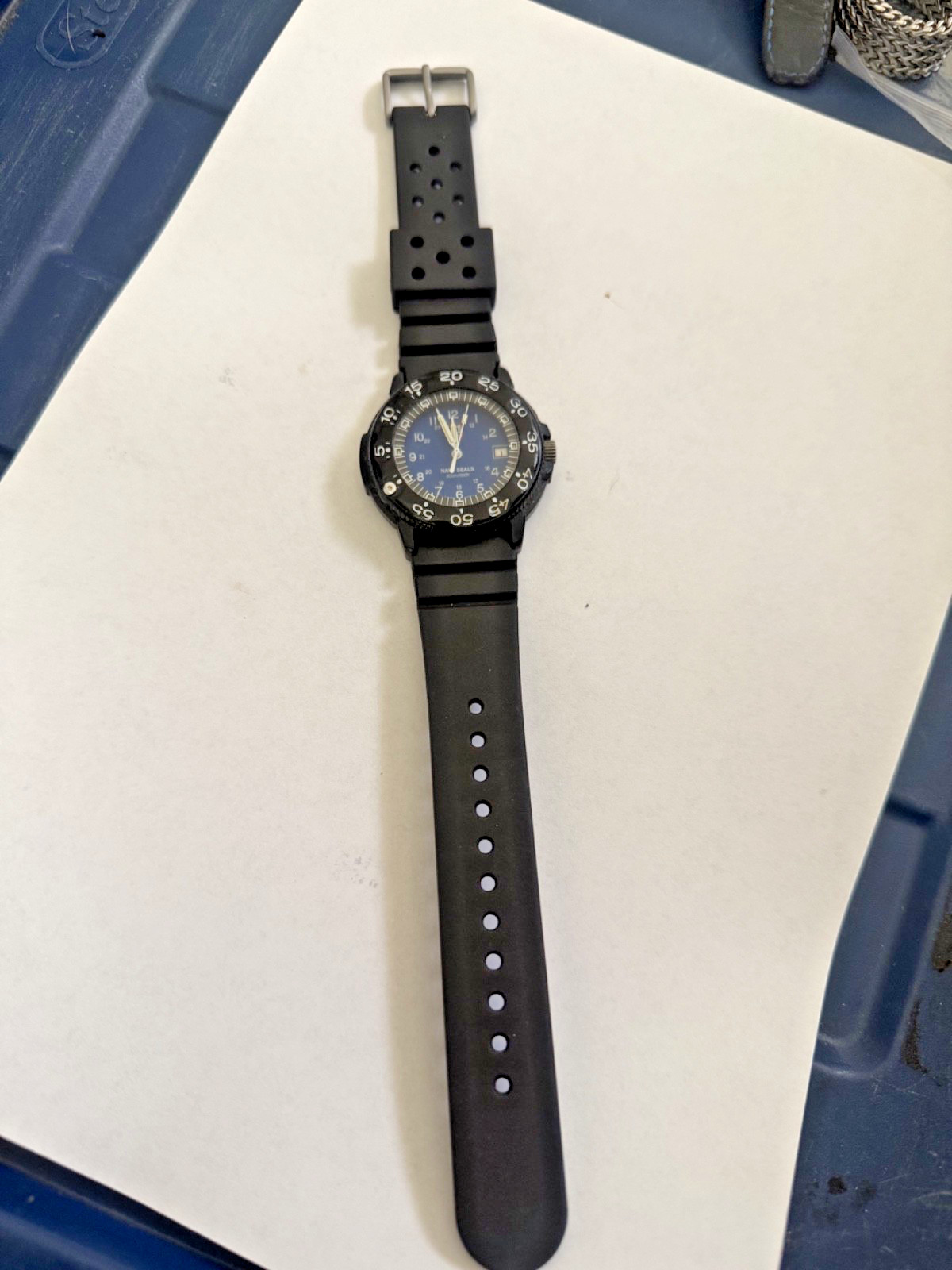 Luminox Navy Seal 3H MBM Series Carbon Blue Dial Quartz Mens Watch Swiss JB3