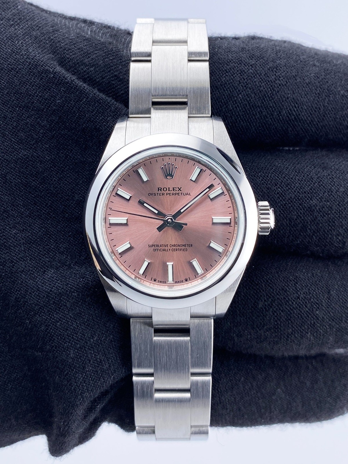 Rolex Oyster Perpetual 276200 Pink Dial Ladies Watch Box Papers