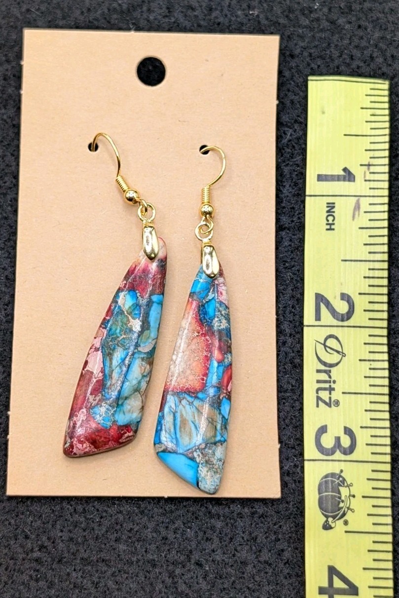 Women’s Artisan Abstract Boho Fun Mixed Beaded Drop Dangly Hook Earrings