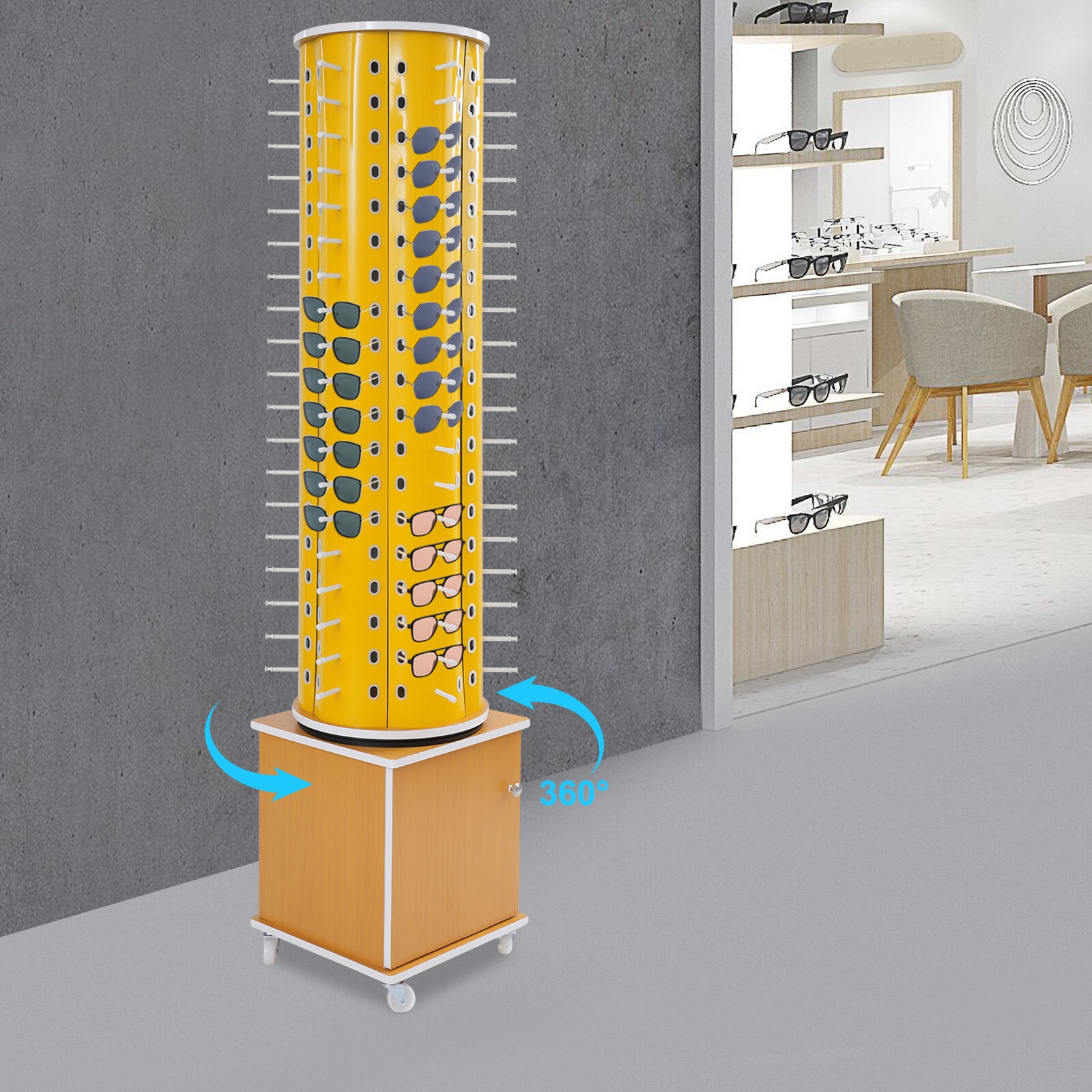 Commercial Eyewear Hanging Rack Glasses Storage Display Stand Organizer