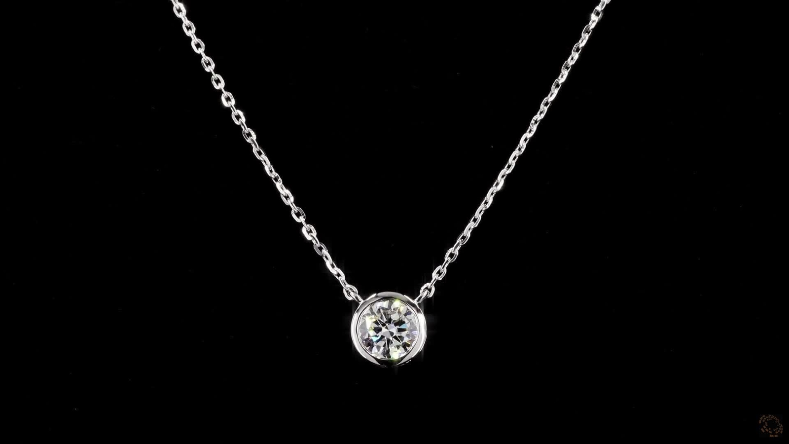 1 carat Round Lab Grown Diamond Solitaire Pendant | 14k Gold Chain | 1.5gm