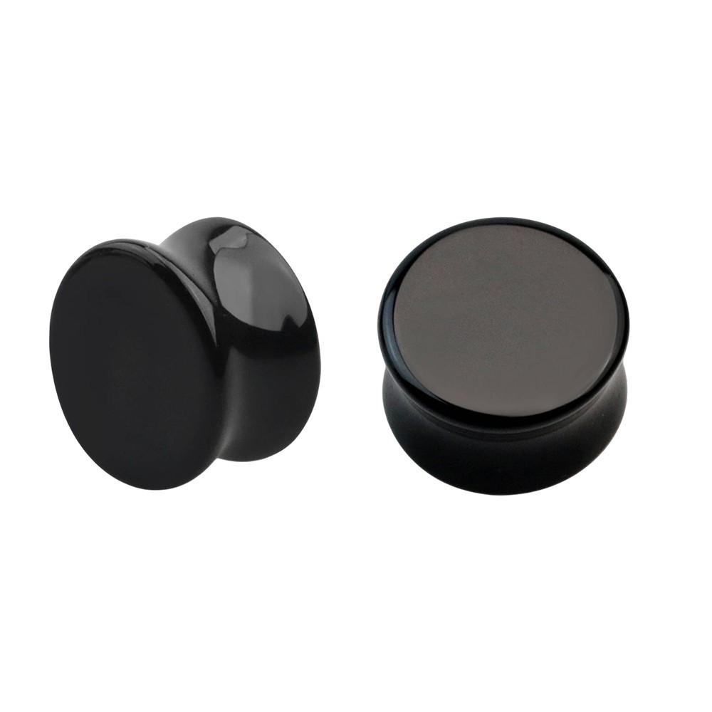 Onyx Stone Double Flare Concave Tunnels Ear Gauges Plugs Expanders Piercing