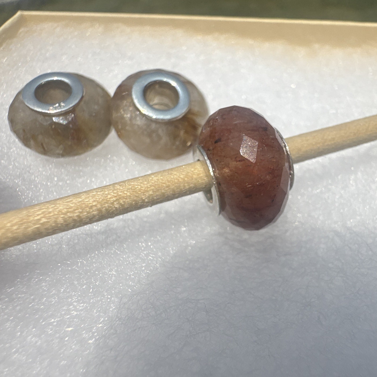 Artisan made semi precious gemstone charms-will fit all chains. Sterling silver.