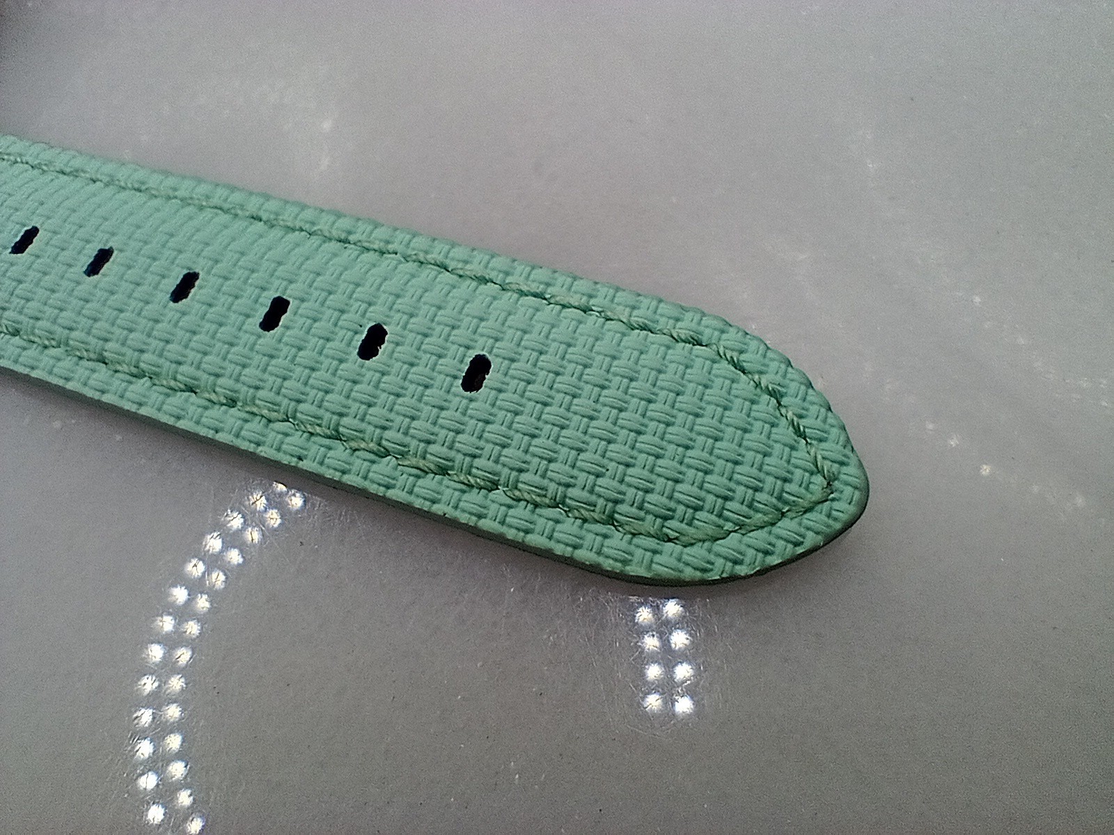 New 20mm Watchgecko Premium FKM Rubber Green Watch Strap Quick Release 6B447