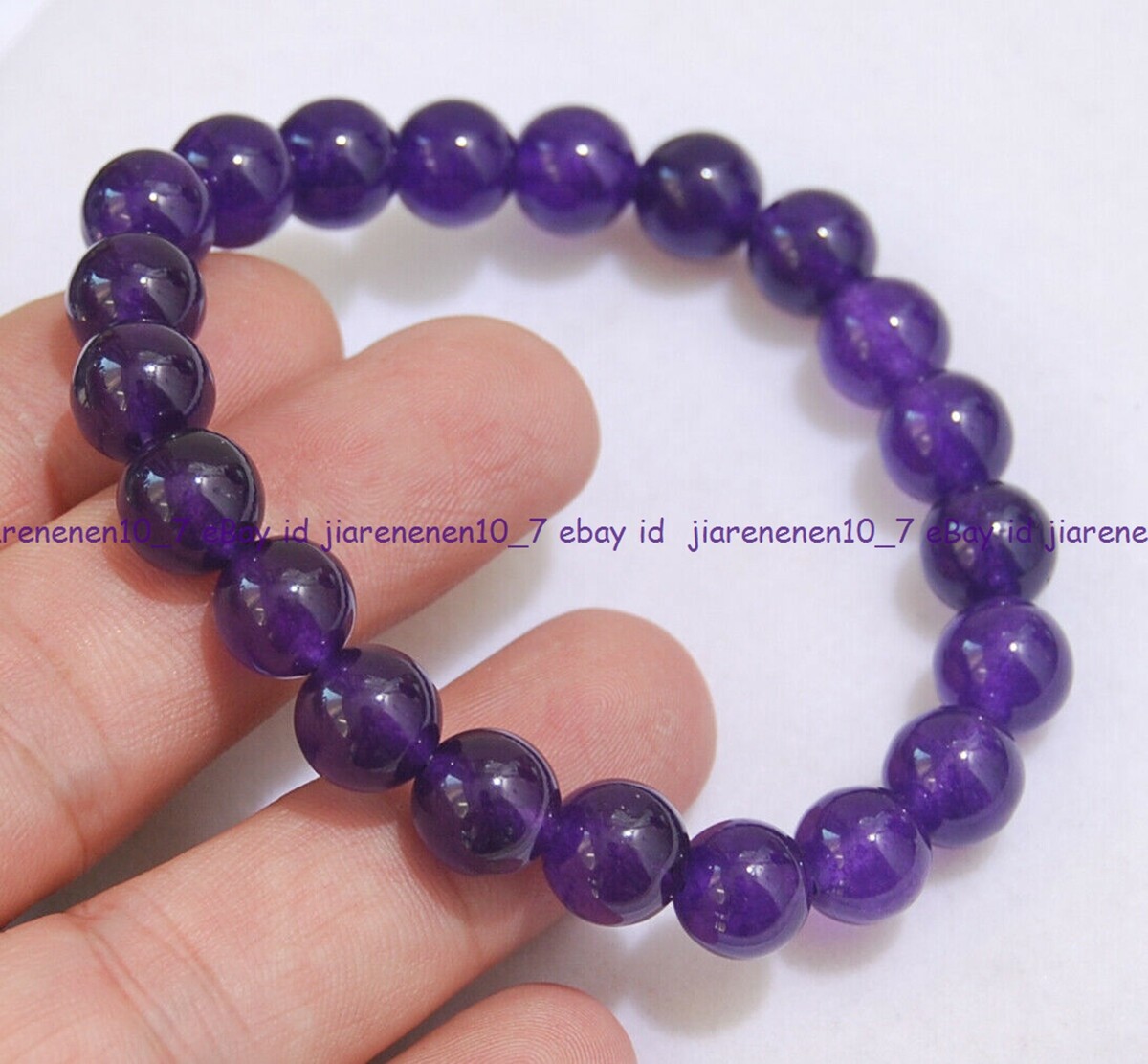 Natural 8/10/12mm Round Gem Beads Stretch Bracelet 7.5″ Multiple Color Choices