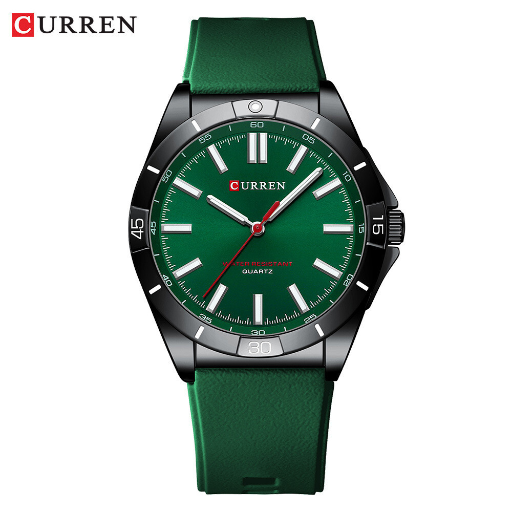 CURREN Men Quartz Watch Casual Business Wristwatch Boys Silicone Sport Watches