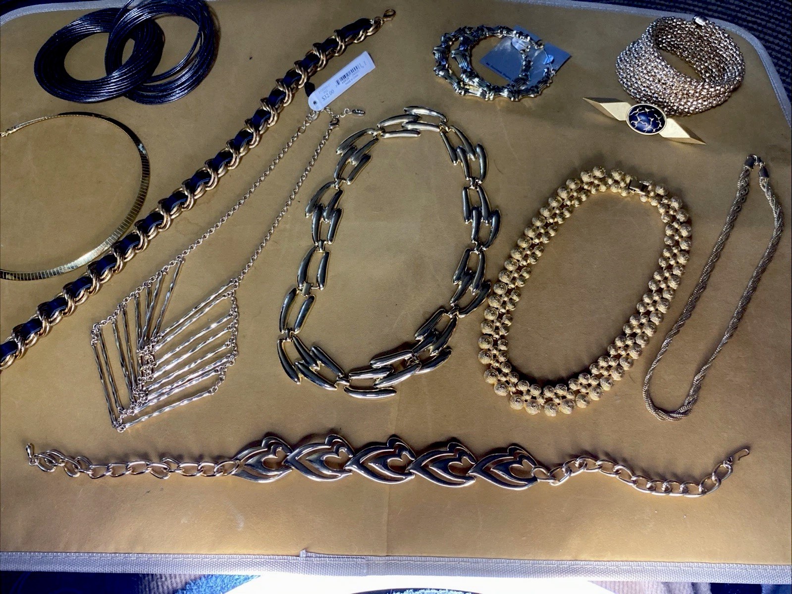 Gold tone Vintage Goth,biker,club, Or Statement Jewelry Lot Zara+ More
