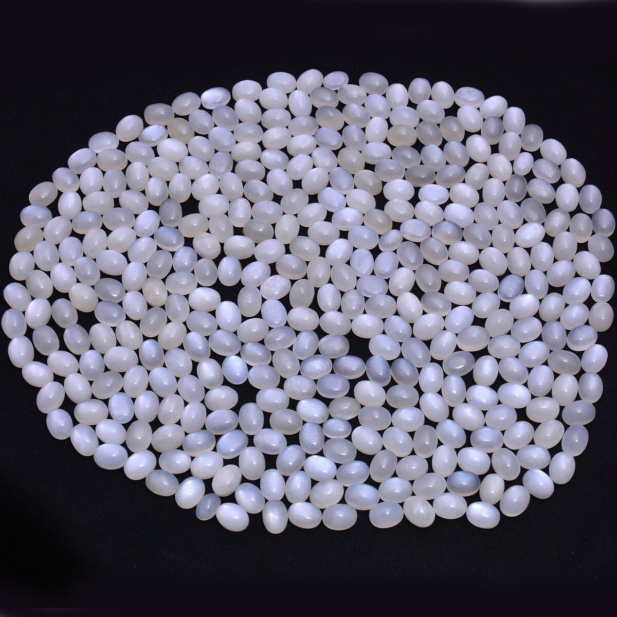 70 Pcs Natural Moonstone Untreated Oval Cabochon 8mm*6mm Gemstones Wholesale