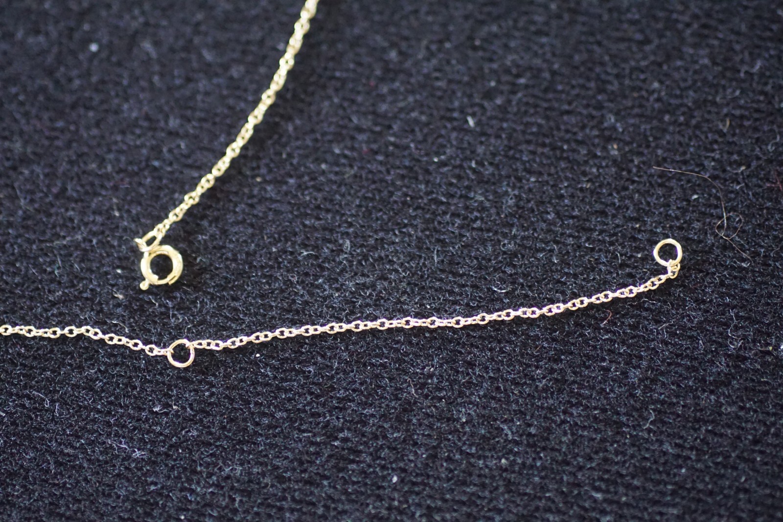 14kt Yellow Gold 16+2 inch 1.2mm Cable Chain Spring Ring Clasp NWOT