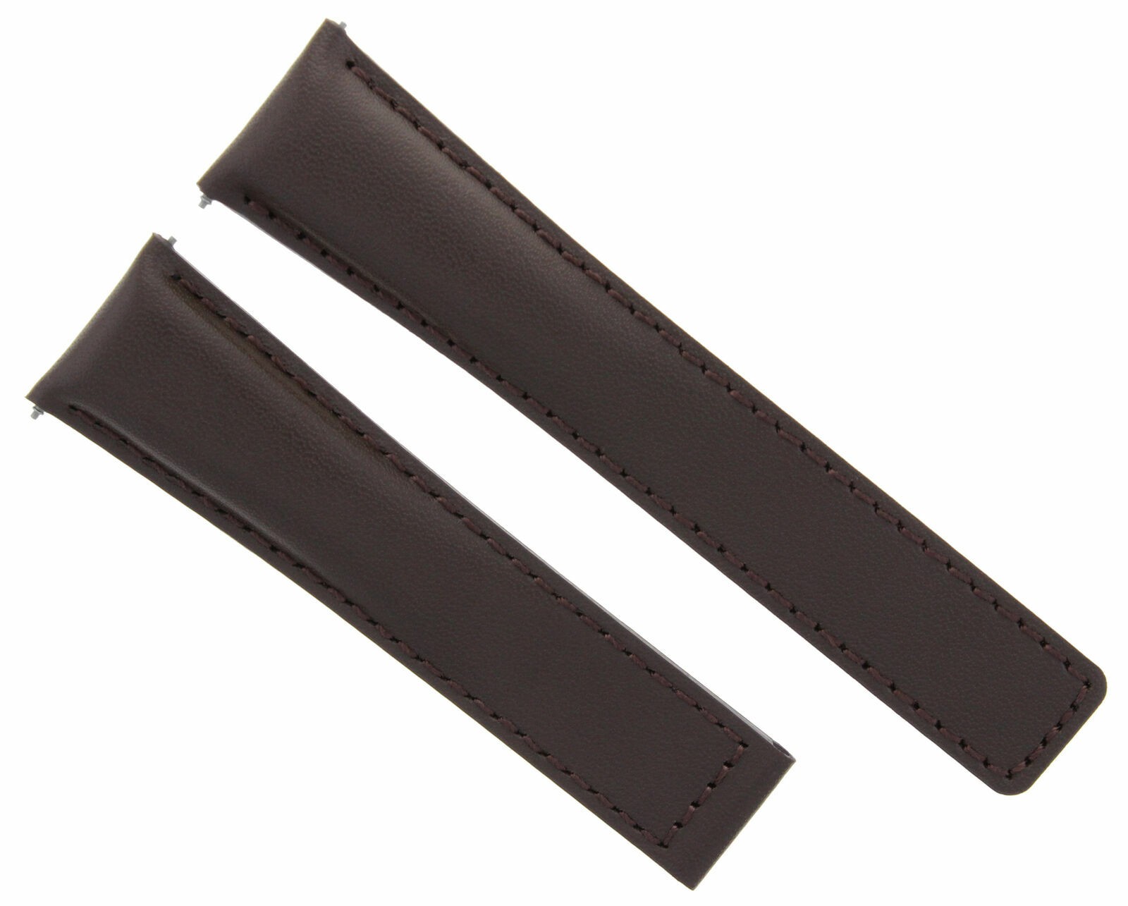 22mm To 18mm Brown Leather Replacement Deployment Clasp Strap For Tag Heuer