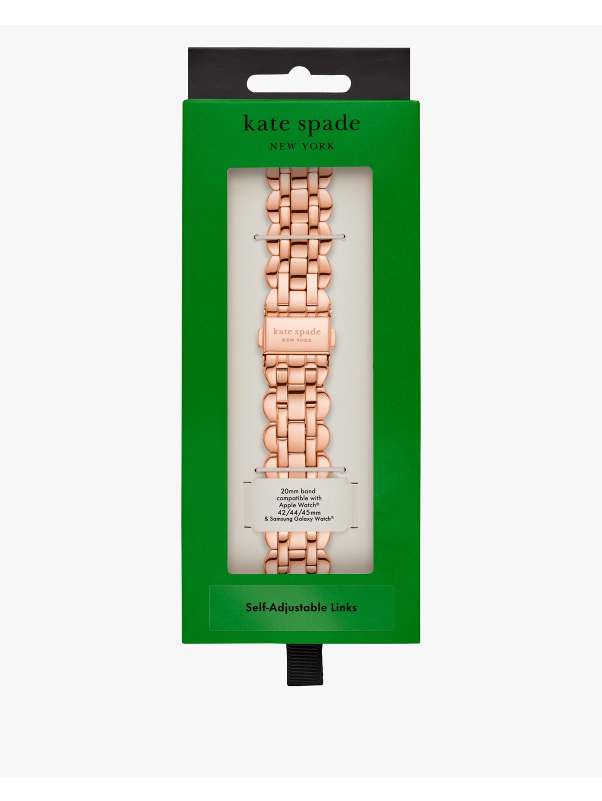 Kate Spade New York Rose Gold Stainless Steel Band Apple Watch 42 44 45 KSS0121