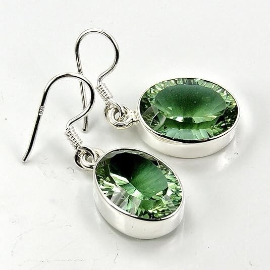 Reflections’ Color Change Green Purple Alexandrite Earrings 925 Sterling Silver