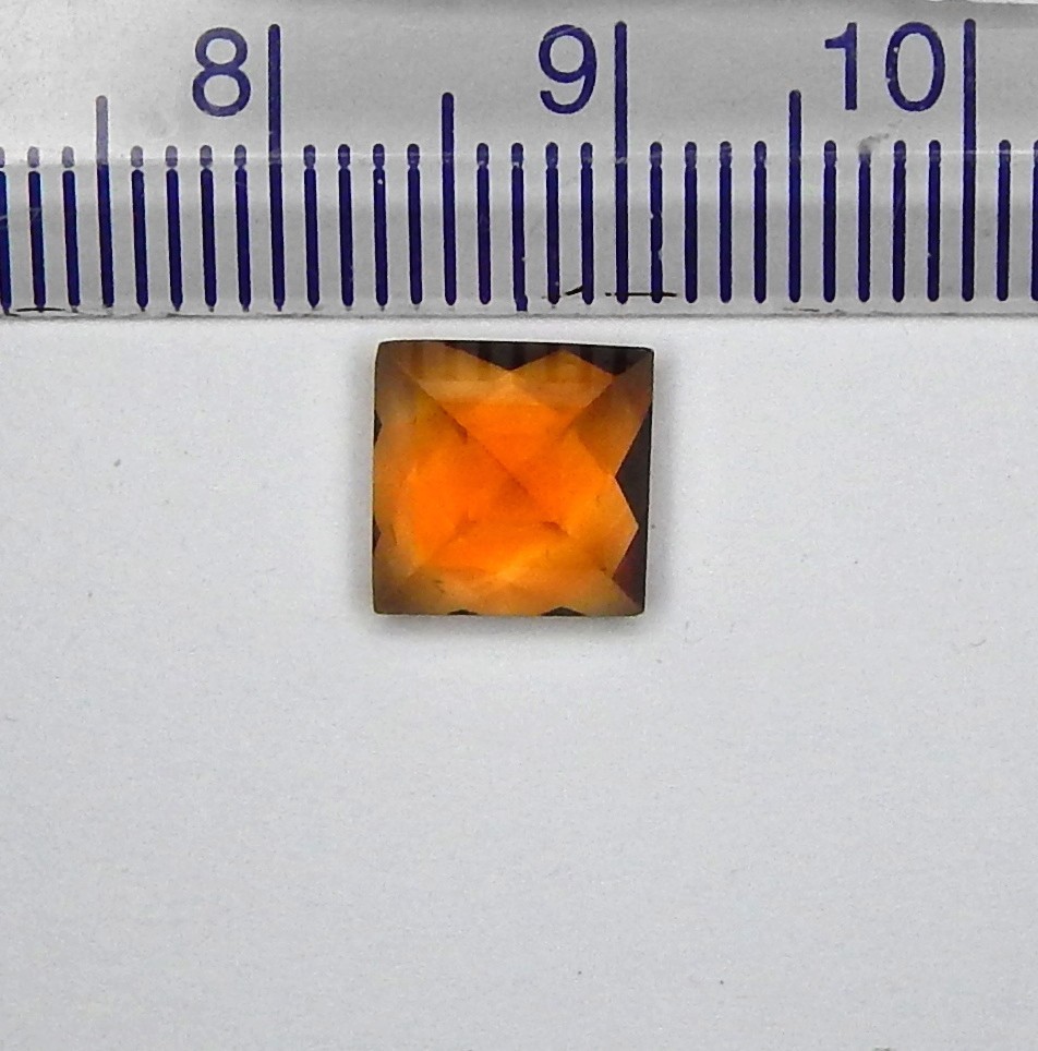 2.5ct VVS Vivid Orange Citrine Natural Earth Mined Unheated Faceted Princess